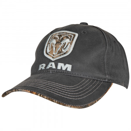 Ram Woven Patch Camo Logo Pre-Cuved Adjustable Hat